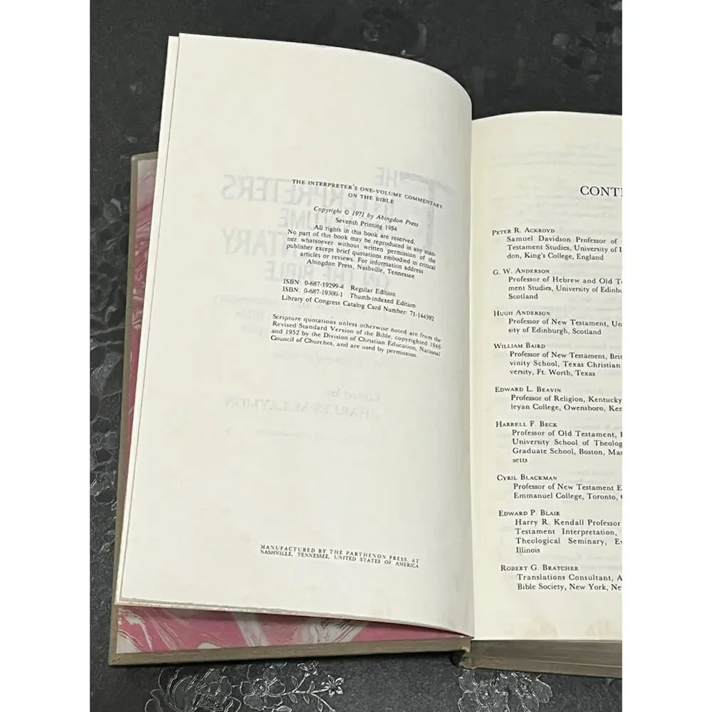 The Interpreter's One-Volume Commentary On The Bible Abingon Press 1984
